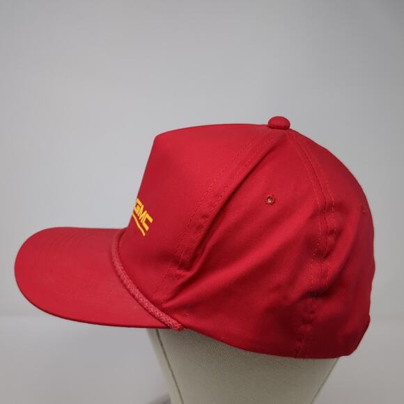 Pontiac GMC Strapback Trucker Hat Red One Size Rope YoungAn Hat Vintage - Picture 3 of 10